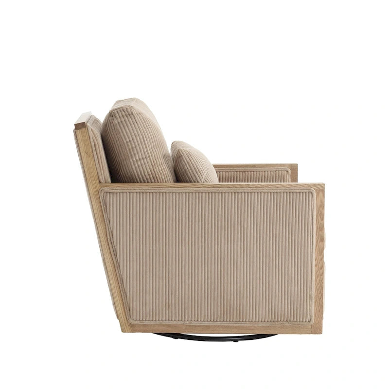 Camel Modern 26.8 Swivel Barrel Chair