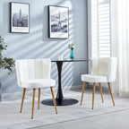 Modern pink dining chair(set of 2 ) with iron tube wood color legs, shorthair cushions and comfortable backrest, suitable
