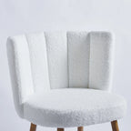 Modern pink dining chair(set of 2 ) with iron tube wood color legs, shorthair cushions and comfortable backrest, suitable