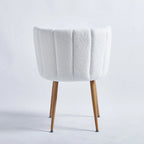 Modern pink dining chair(set of 2 ) with iron tube wood color legs, shorthair cushions and comfortable backrest, suitable