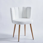 Modern pink dining chair(set of 2 ) with iron tube wood color legs, shorthair cushions and comfortable backrest, suitable