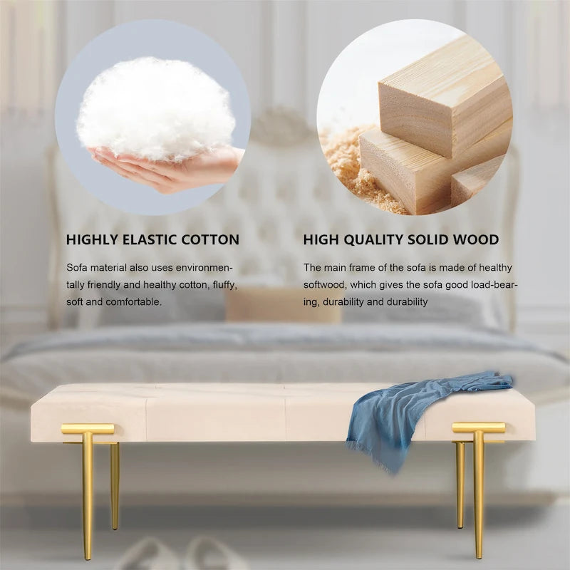 48 Modern Ottoman Bench For Bedroom Living Room Entryway