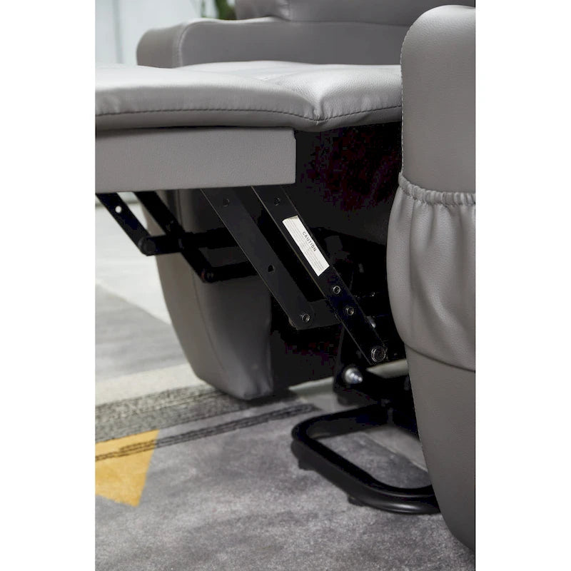 Recliner Chair Modern Recliner Sofa Faux Leather Recliners with Cup Holders, Remote Control