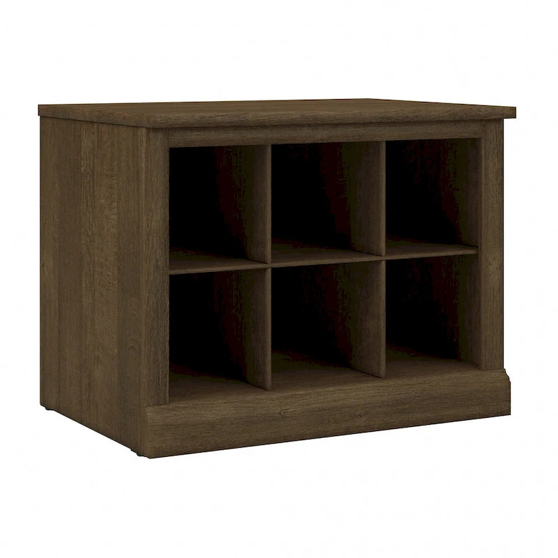Woodland 24W Small Shoe Bench with Shelves by Bush Furniture
