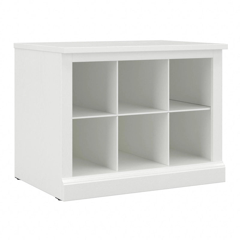 Woodland 24W Small Shoe Bench with Shelves by Bush Furniture
