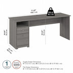 Cabot 72W Home Office Computer Desk with Drawers by Bush Furniture
