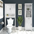 Key West Tall Linen Cabinet and Space Saver by Bush Furniture