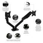 Adjustable Dual Monitor Arm with USB Port by Bush Business Furniture
