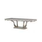 44 Off White Solid Wood Pedestal Base Dining Table