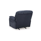 Leesa Power Rocker Recliner Chair, Soft Ocean Blue Leather, USB Port