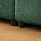 142.5 Chenille Upholstered L-Shaped Modular Sectional Sofa with Storage Seat, DIY Combination
