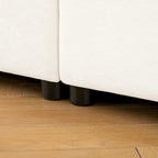 142.5 Chenille Upholstered L-Shaped Modular Sectional Sofa with Storage Seat, DIY Combination