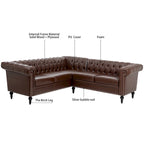 Christopher Knight Home - Clayton Luxurious Sectional Sofa with PU Leather