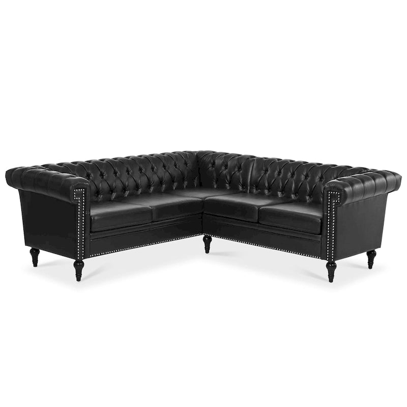 Christopher Knight Home - Clayton Luxurious Sectional Sofa with PU Leather