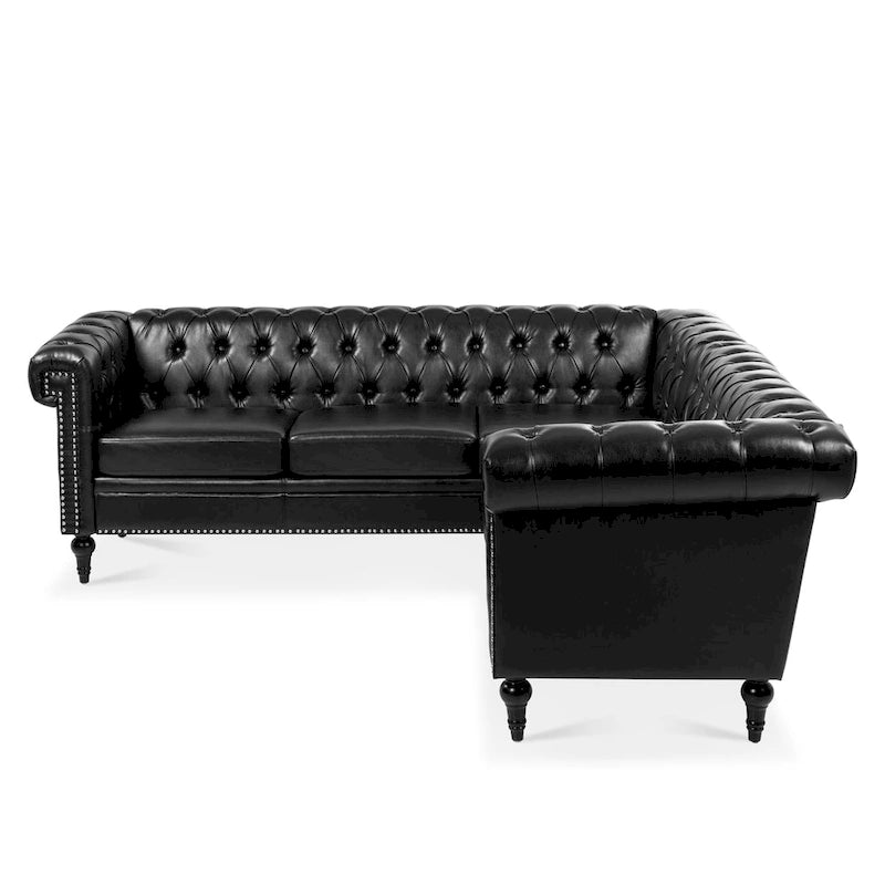 Christopher Knight Home - Clayton Luxurious Sectional Sofa with PU Leather