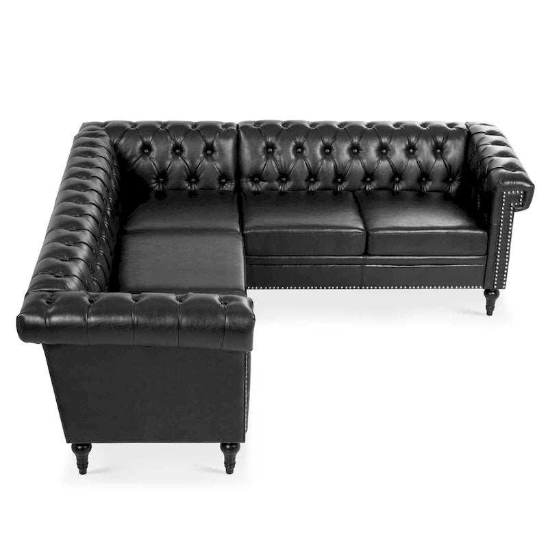 Christopher Knight Home - Clayton Luxurious Sectional Sofa with PU Leather