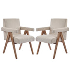 Christopher Knight Home Poppy Fabric Arm Dining Chair (Set of 2)