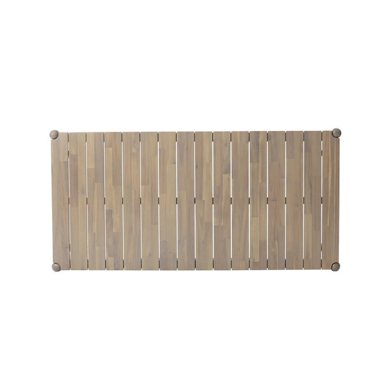 Acacia Wood 7-Piece Dining Set with Upholstered Chairs