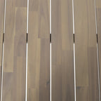 Acacia Wood 7-Piece Dining Set with Upholstered Chairs