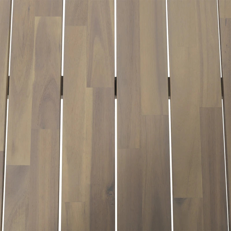 Acacia Wood 7-Piece Dining Set with Upholstered Chairs