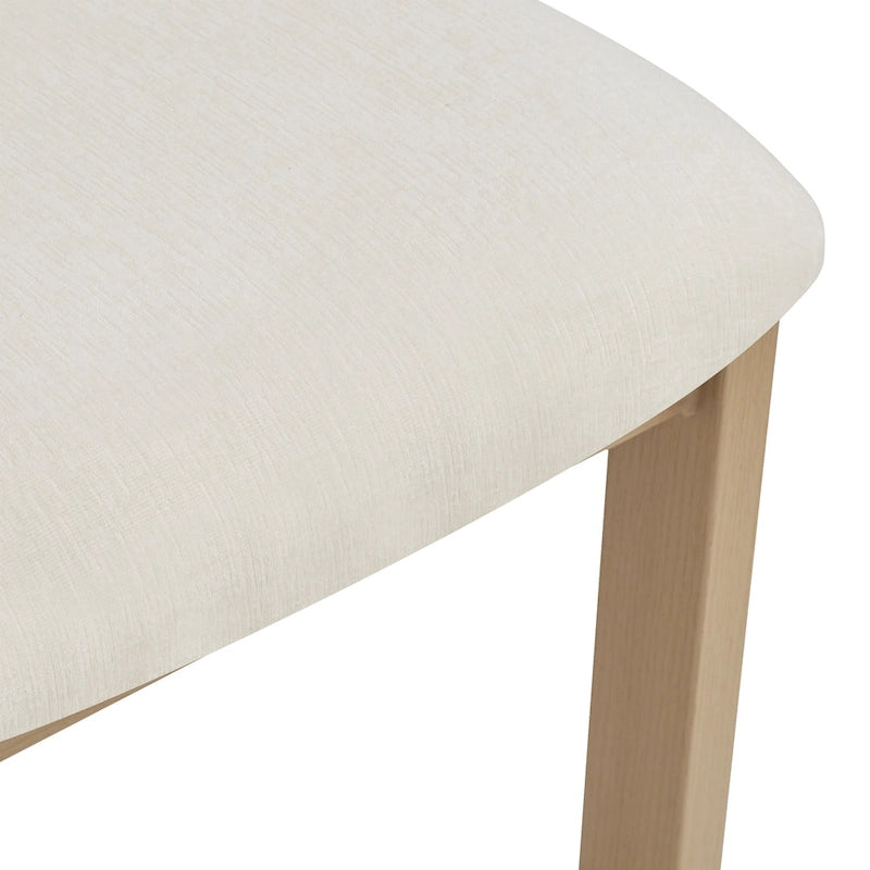 Acacia Wood 7-Piece Dining Set with Upholstered Chairs