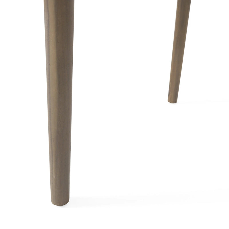 Acacia Wood 7-Piece Dining Set with Upholstered Chairs