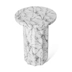 Glitzhome 20.75H Modern MGO Faux Marble Side Table