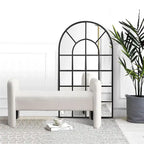 GDFStudio - Harper H-Frame Polyester Upholstered Bench with Modern Versatile Design
