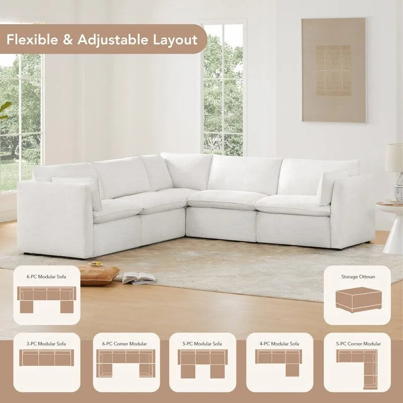 Cypress 107W Power Reclining Sectional Sofa Couch