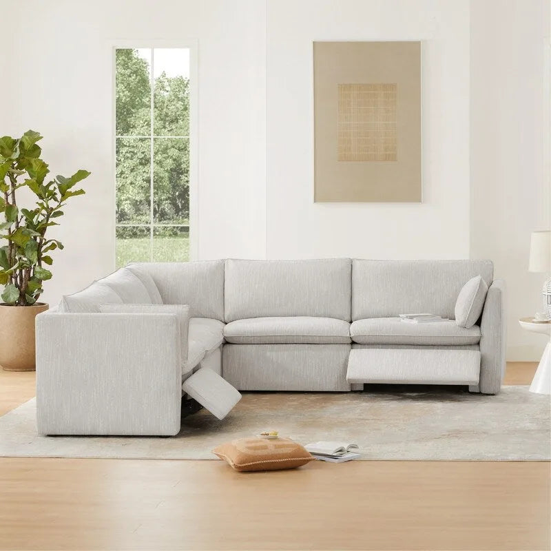 Cypress 107W Power Reclining Sectional Sofa Couch