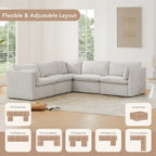 Cypress 107W Power Reclining Sectional Sofa Couch
