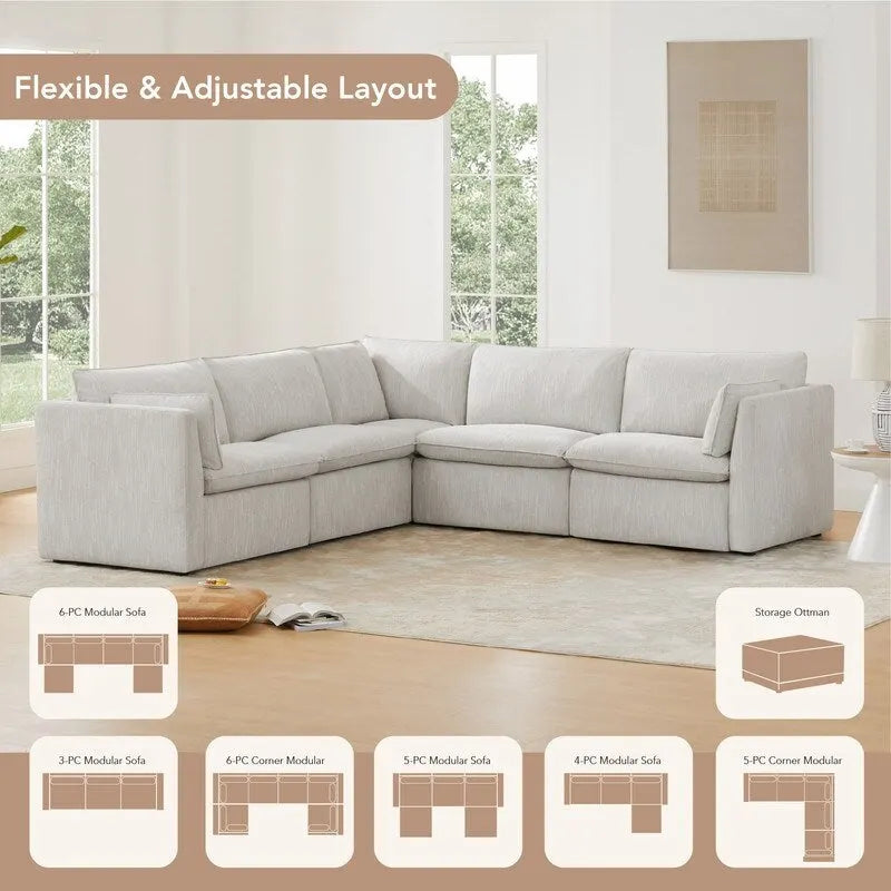 Cypress 107W Power Reclining Sectional Sofa Couch