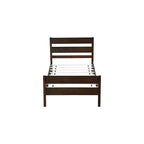 Twin Bed with Headboard & Footboard, Espresso, Space-Saving Design with Storage