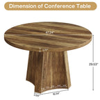 Round Conference Table for 4-6 People, 47-Inch Meeting Table
