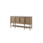 54 Round Expandable Table W/ 4 Chairs and Cement Top Server 6PC