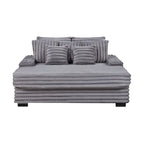 Symphony 67W Corduroy Oversized Sofa Chaise Lounge Chair with Cupholders and USB Charging Port