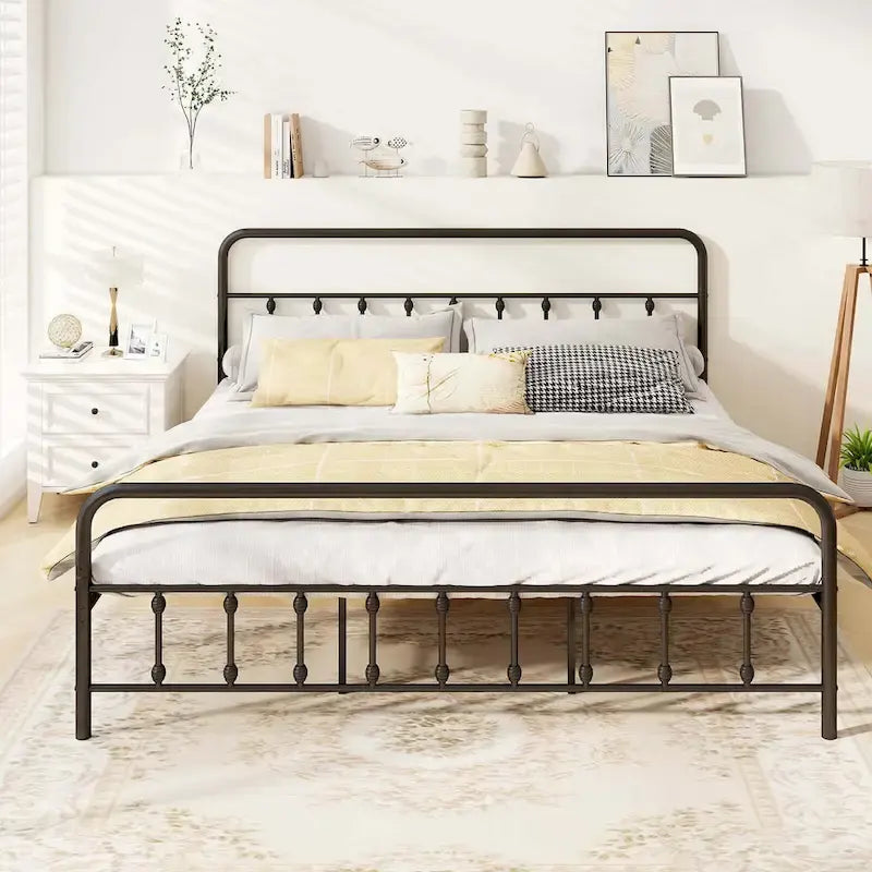 Costway Full/Queen/King Size Bed Frame with Headboard Under Bed