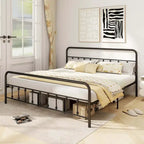 Costway Full/Queen/King Size Bed Frame with Headboard Under Bed