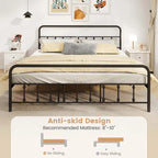 Costway Full/Queen/King Size Bed Frame with Headboard Under Bed