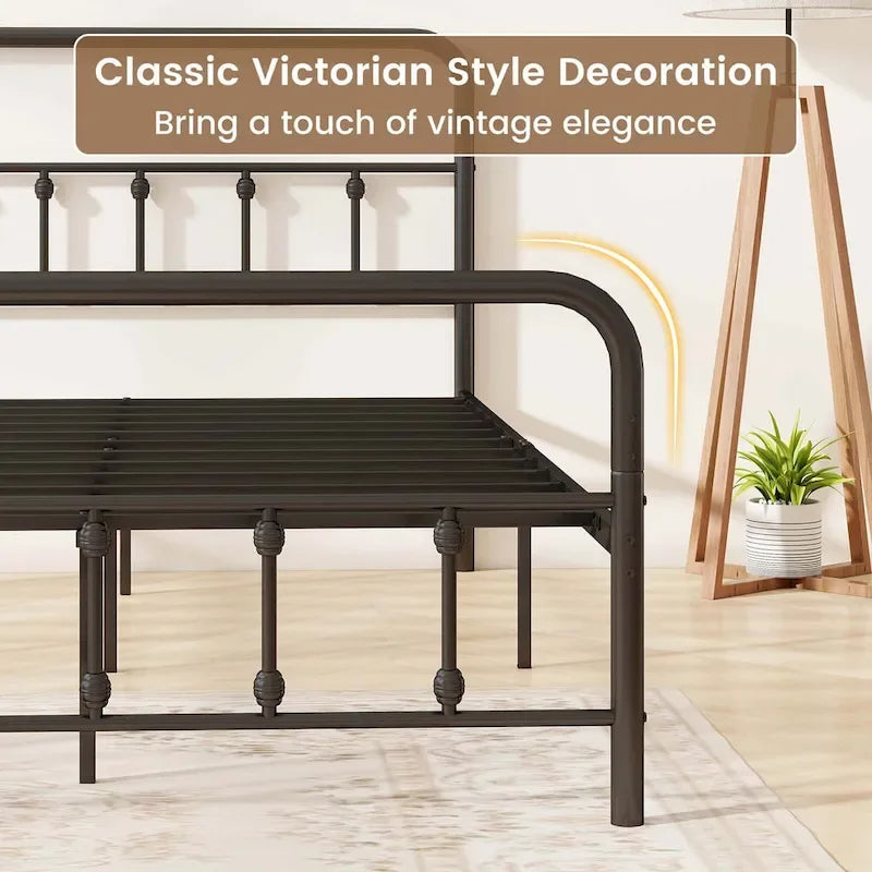Costway Full/Queen/King Size Bed Frame with Headboard Under Bed