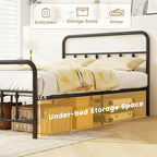 Costway Full/Queen/King Size Bed Frame with Headboard Under Bed