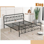 Costway Twin/Full/Queen/King Size Bed Frame Mattress Foundation with