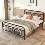 Costway Twin/Full/Queen/King Size Bed Frame Mattress Foundation with