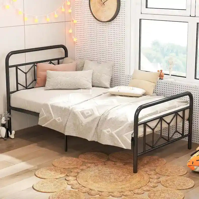 Costway Twin/Full/Queen/King Size Bed Frame Mattress Foundation with
