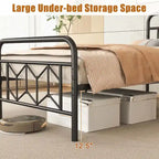 Costway Twin/Full/Queen/King Size Bed Frame Mattress Foundation with