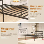 Costway Twin/Full/Queen/King Size Bed Frame Mattress Foundation with