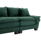 65.5 Upholstered 3-Seater Sofa Couch with Two Pillows and Sturdy Construction