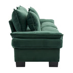 65.5 Upholstered 3-Seater Sofa Couch with Two Pillows and Sturdy Construction