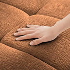 110.2 Chenille 3 Seater Upholstered Sofa, 2 Ottoman