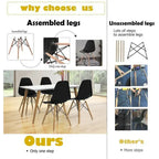 Gymax Set of 2 Modern Dining Side Chair Armless Home Office w/ Wood - See Details